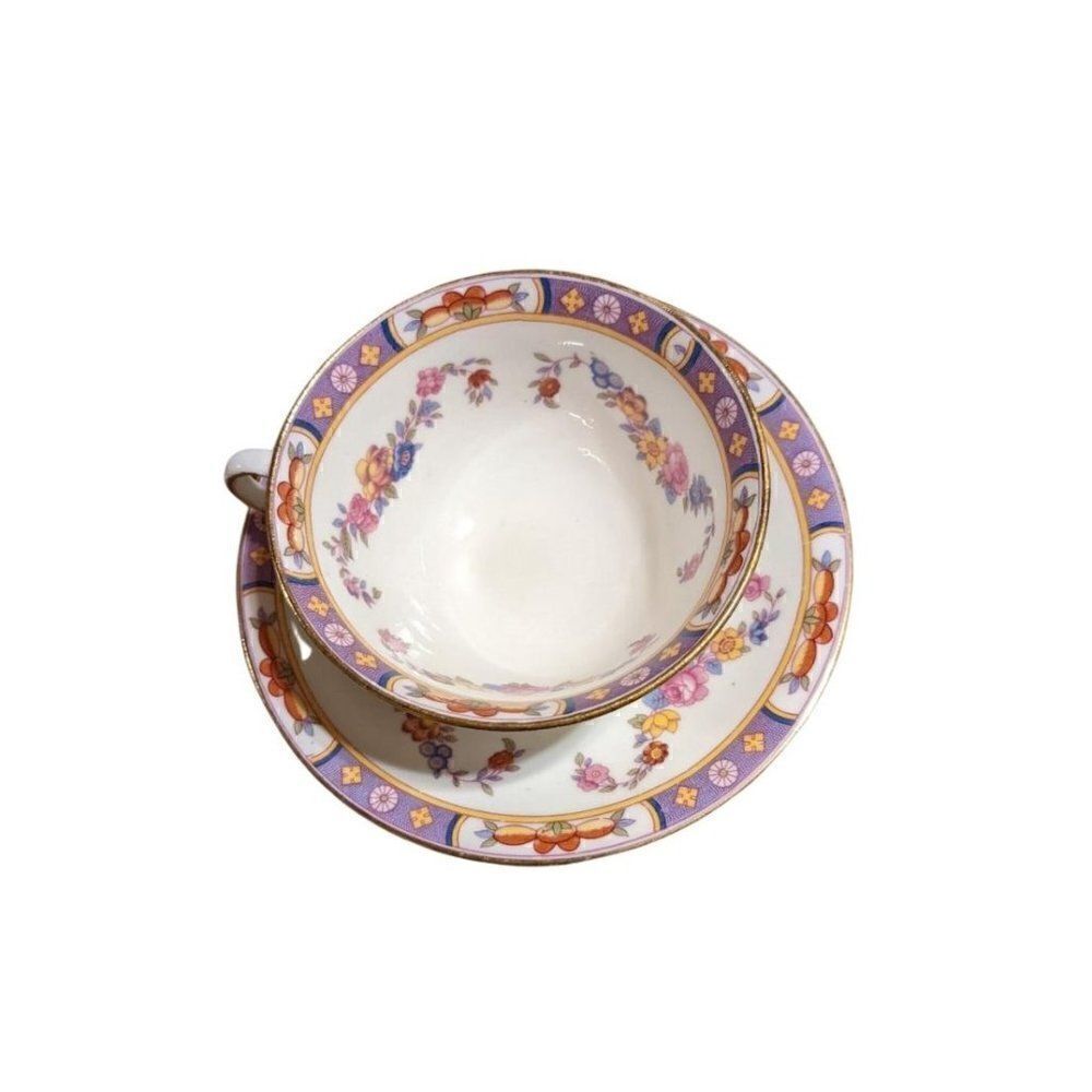 VINTAGE ANSLEY BONE CHINA CUP & SAUCER MADE IN ENGLAND